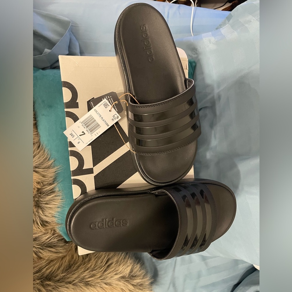 Adidas Adilette Platform Slide Sandals - Picture 3 of 6
